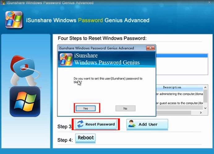 Isunshare windows password genius advanced